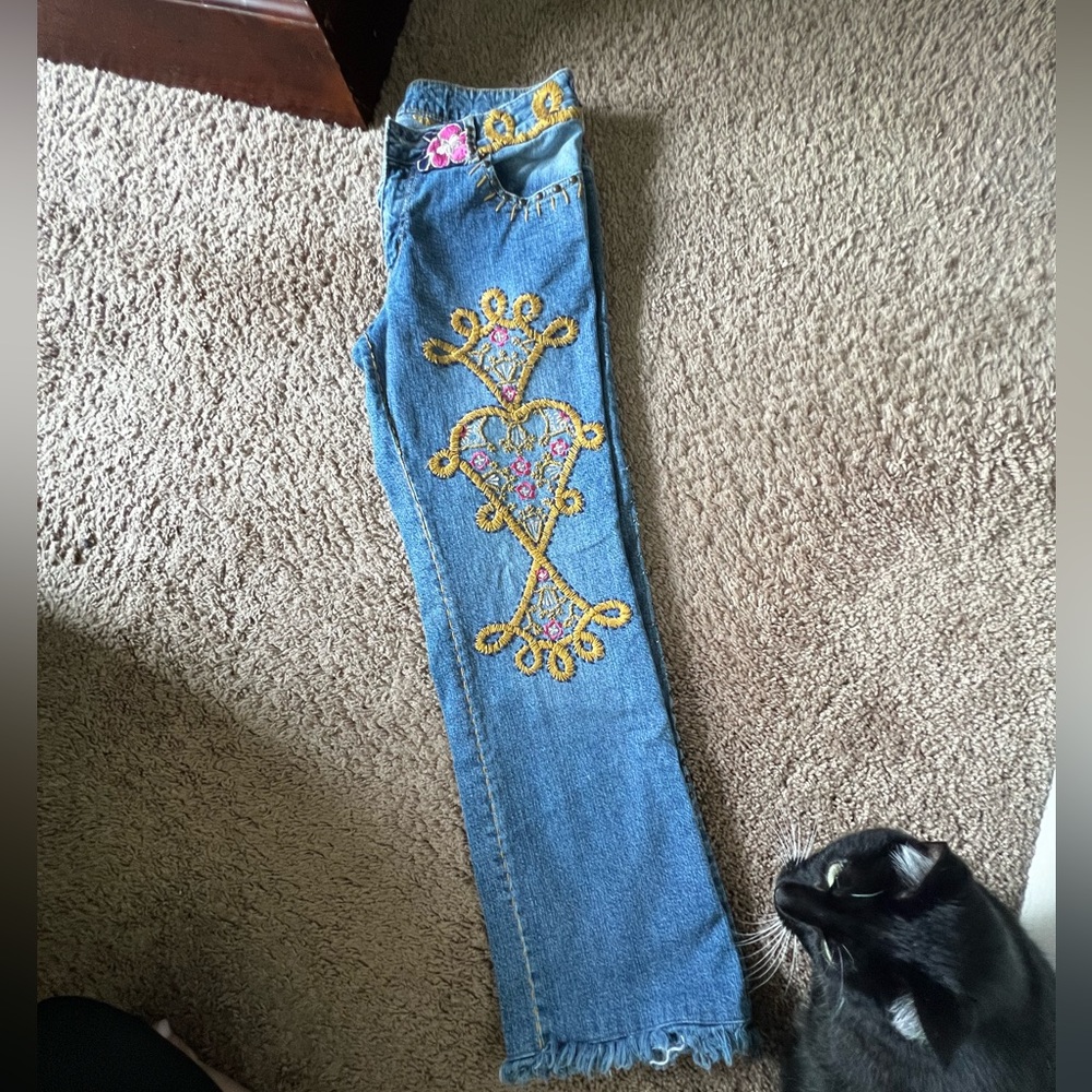 Basil & Maude Patchwork Distressed Jeans - Picture 3 of 4